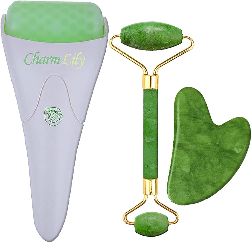 3-in-1 Facial Care Set: Ice Roller, Jade Roller & Gua Sha