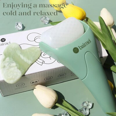 3-in-1 Facial Care Set: Ice Roller, Jade Roller & Gua Sha